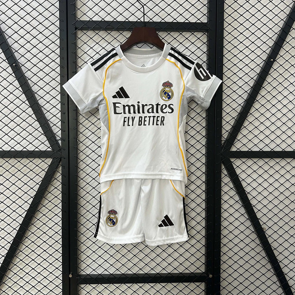 2025/2026 Real Madrid Home Football Shirt Kids Size